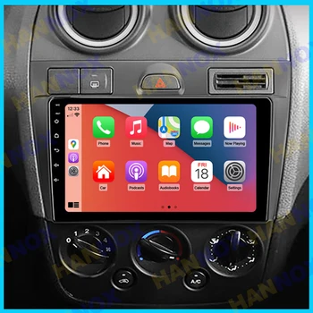 HANNOX autórádió Multimédia Lejátszó Ford Fiesta Mk VI. 5 Mk5 autórádió 4G BT GPS Navigációs 2 Din Android Fejegység Kerettel