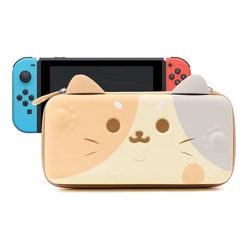 Aranyos Macska hordtáska Kompatibilis a Nintendo Kapcsoló OLED/Kapcsoló Játék Tartozékok Nagy Kapacitású Tároló Táska Hordozható Esetben
