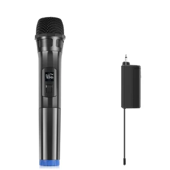 Vezeték nélküli Mikrofon, UHF Dinamikus Mikrofon, LED Kijelző Konferencia Karaoke Otthoni Számítógép Live Mikrofon-Fekete