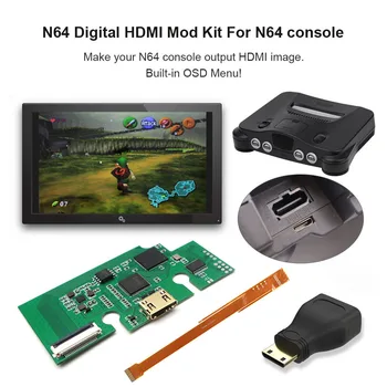 Hispeedido 2023 Új N64Digital, HDMI-Kompatibilis MOD Készlet N64 Digitális Játszani a TV-ben N64 Játék Konzol