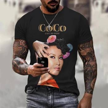 Új Singe COCO LEE Unisex rövidujjú Póló Nyári Túlméretezett Maximum Nők 3D Nyomtatott póló Férfi Alkalmi Streetwear Tee