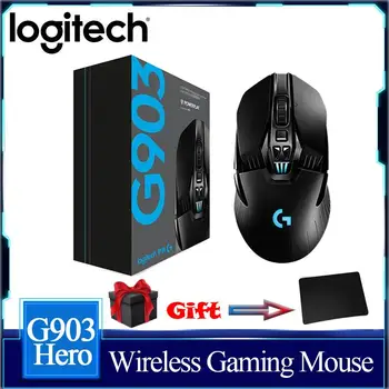 Új, Eredeti Logitech G903 HŐS LIGHTSPEED Vezeték nélküli Gaming Mouse RGB 16000DPI Gamer Frissítés Vezeték nélküli Bluetooth Egér