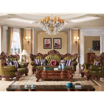 Európai luxus ülőgarnitúra szett bútor nappali, modern nappali kanapé