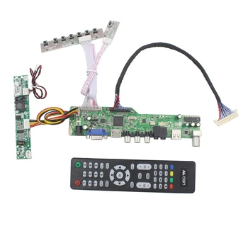 M6V5 LCD TV-vezérlő testület támogatja a TV AV VGA Audio USB, HDMI-kompatibilis 19 inch lcd panel LM190E09-TLK1 diy