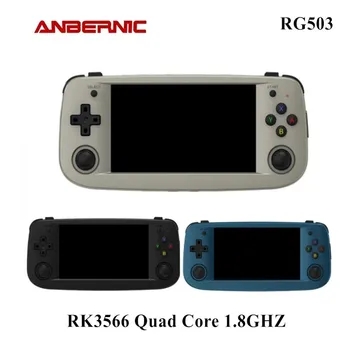 Új Anbernic RG503 Hordozható Kézi játékkonzol 4.95 Hüvelykes OLED Képernyő RK3566 A 5G Wifi Retro Játékok, Konzolok Player