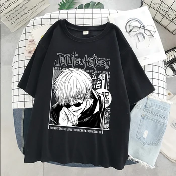 2023 Női póló Japán Anime Rövid Ujjú T-shirt Jiu-Jitsu Kaisen Ruha Top Grafikus Y2k Király Streetwear Férfi Gót Maximum