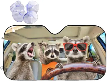 Vicces Mosómedve Állatok Szélvédő Nap Árnyékban Autó TEREPJÁRÓ Teherautó Összecsukható Uv-Ray Reflektor Ablakon Nap Árnyékban autóalkatrész