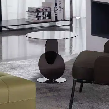 Északi Tervező Fém Asztalkák, Nappali Bútorok Kreatív Iroda Kis Dohányzóasztal Világos Luxus Modern Kanapé Oldalsó Asztal